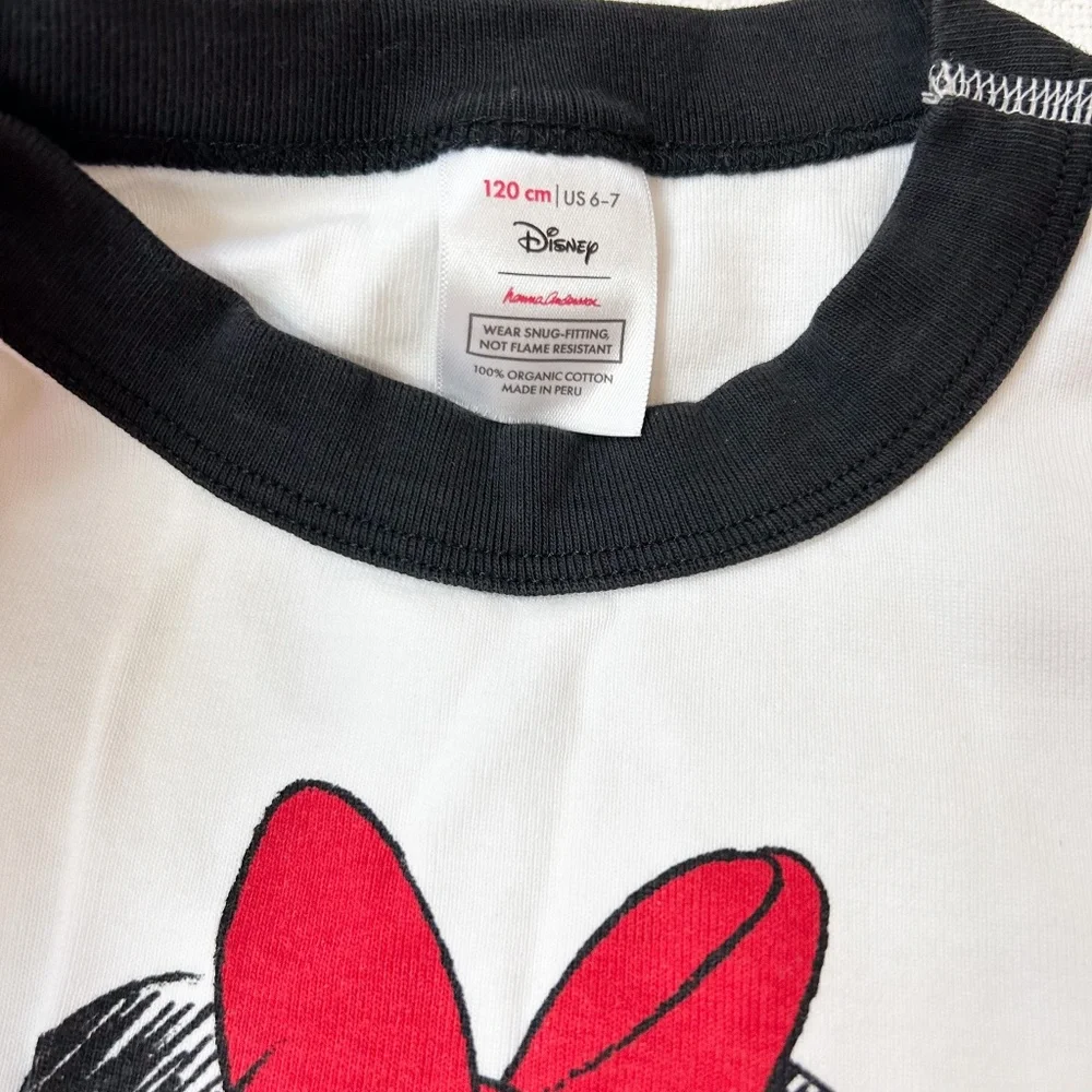 Hanna Andersson | Disney Minnie Mouse Pajamas - sz 6-7, red polka dots, two pc